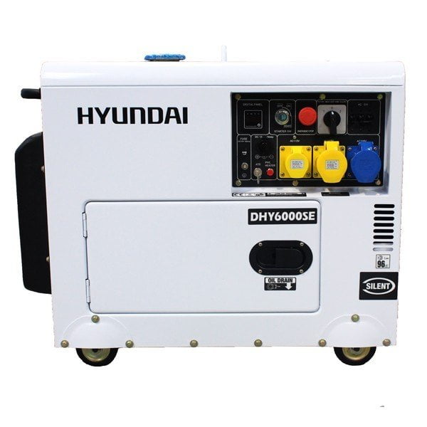 Hyundai DHY6000SE 5.2kW Portable Diesel Generator - Used
