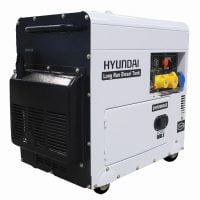 Hyundai DHY8000SELR Portable Diesel Generator Side View