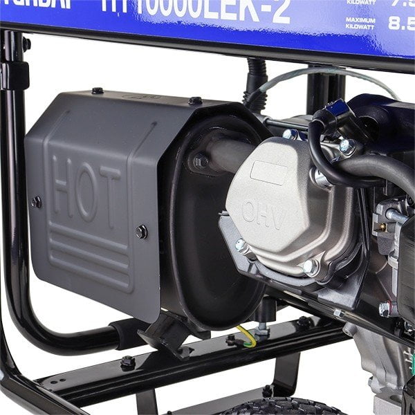 Hyundai HY10000LEK-2 8kW / 10kVA* Recoil & Electric Start Site Petrol Generator
