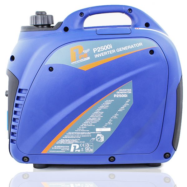 P1PE P2500i 2200W Portable Petrol Inverter Generator Side View Back