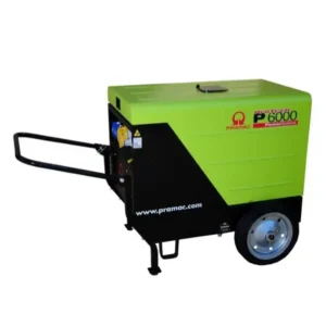Pramac P6000 5.3kW Diesel Generator 1PH Electric Start With Trolley.