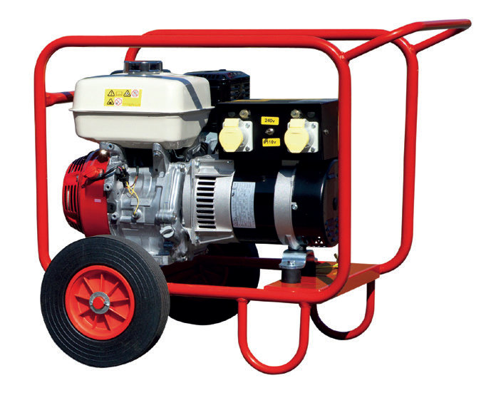 HGI 'Hire Plus' site 7.5 kVA 110v Honda powered portable petrol generator
