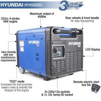 Hyundai HY4500SEI Petrol Generator Features