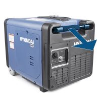 Hyundai HY4500SEI 230V Petrol Driven 4000W 4.0kW 5kVA Portable Silenced Generator