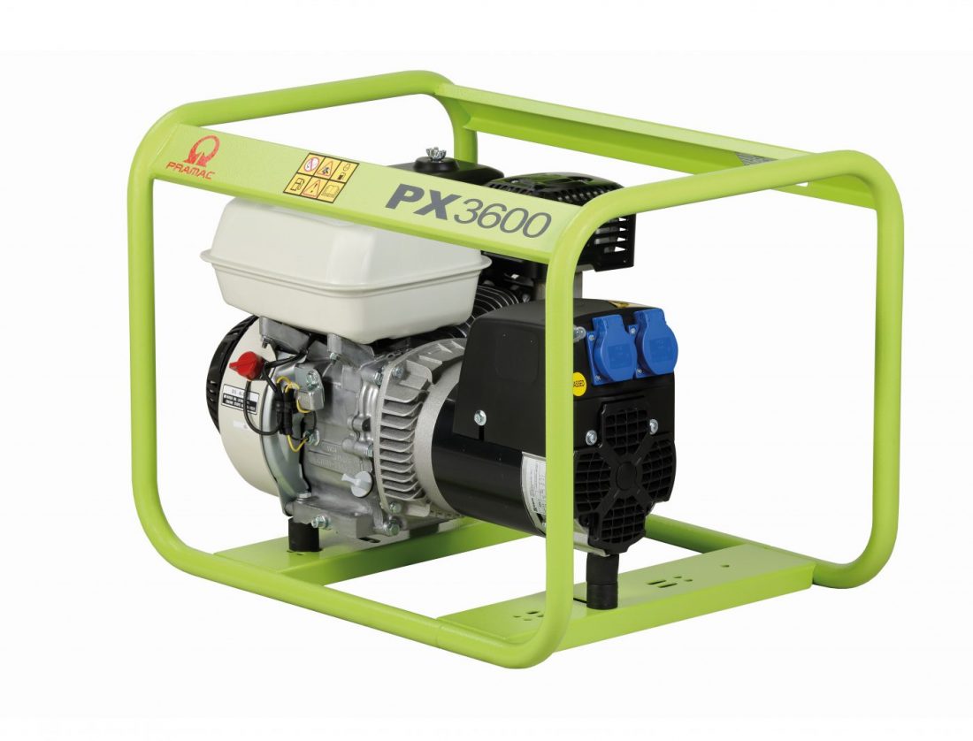 Pramac PX3600 3kw 230V / 110V Petrol Generator Recoil Start