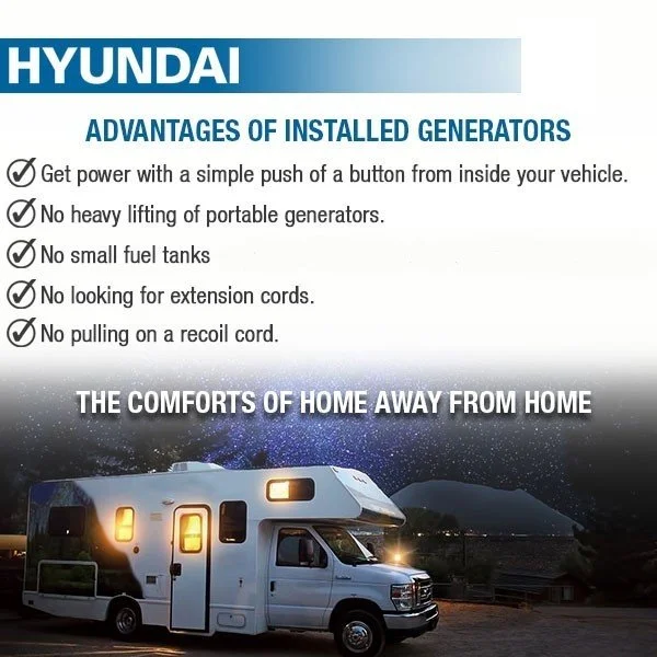 Hyundai HY3500RVi-LPG 3.5kW Motorhome RV Inverter Leisure Generator