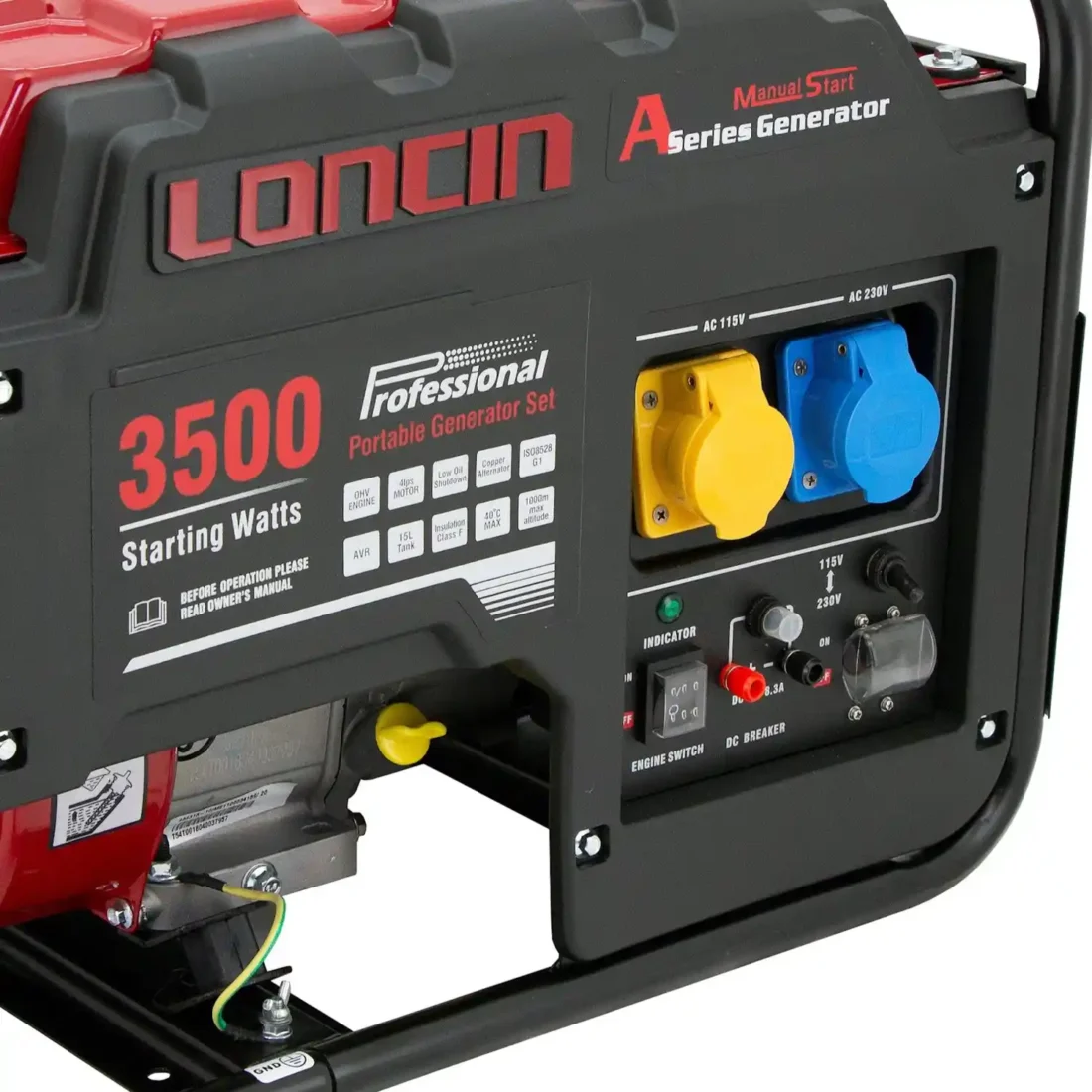 Loncin LC3500-AS 2.8KW Open Frame Petrol Generator