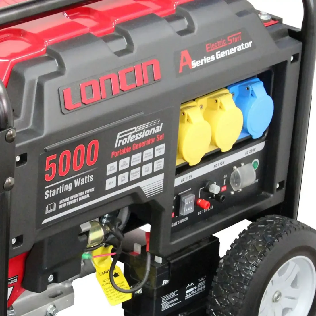 Loncin LC5000D-AS 4KW Open Frame Petrol Generator
