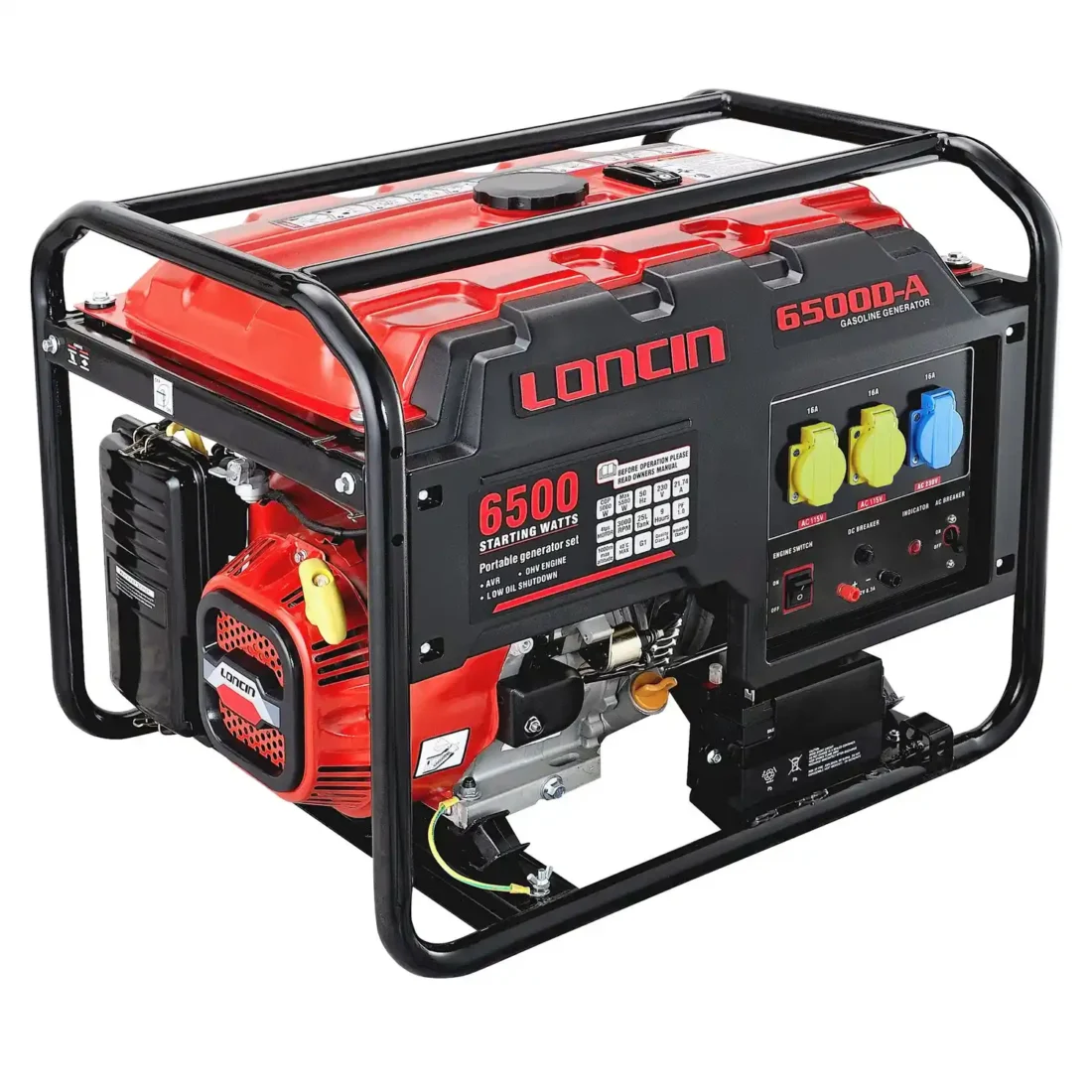 Loncin LC6500D-AS 5kW Open Frame Petrol Generator