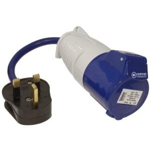 Fly Lead Socket Converter 13A to 16A Socket