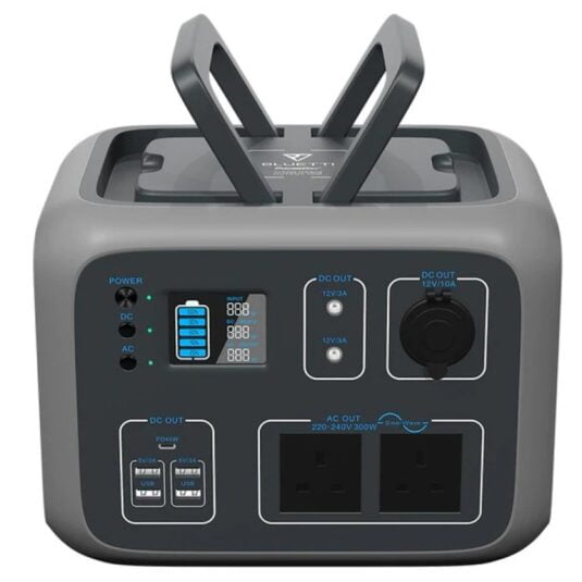 Bluetti PowerOak AC50S Portable Power Station Gray Version With Handles Up