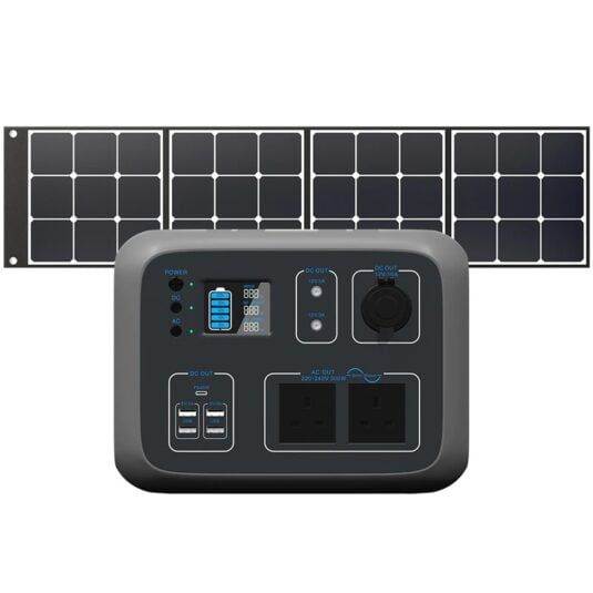 Bluetti AC50S Portable Power Station + SP120 Solar Panel Grey Version