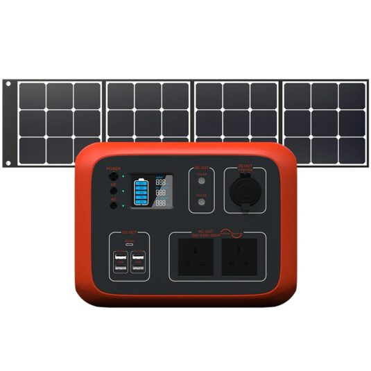 Bluetti AC50S Portable Power Station + SP120 Solar Panel Orange Version