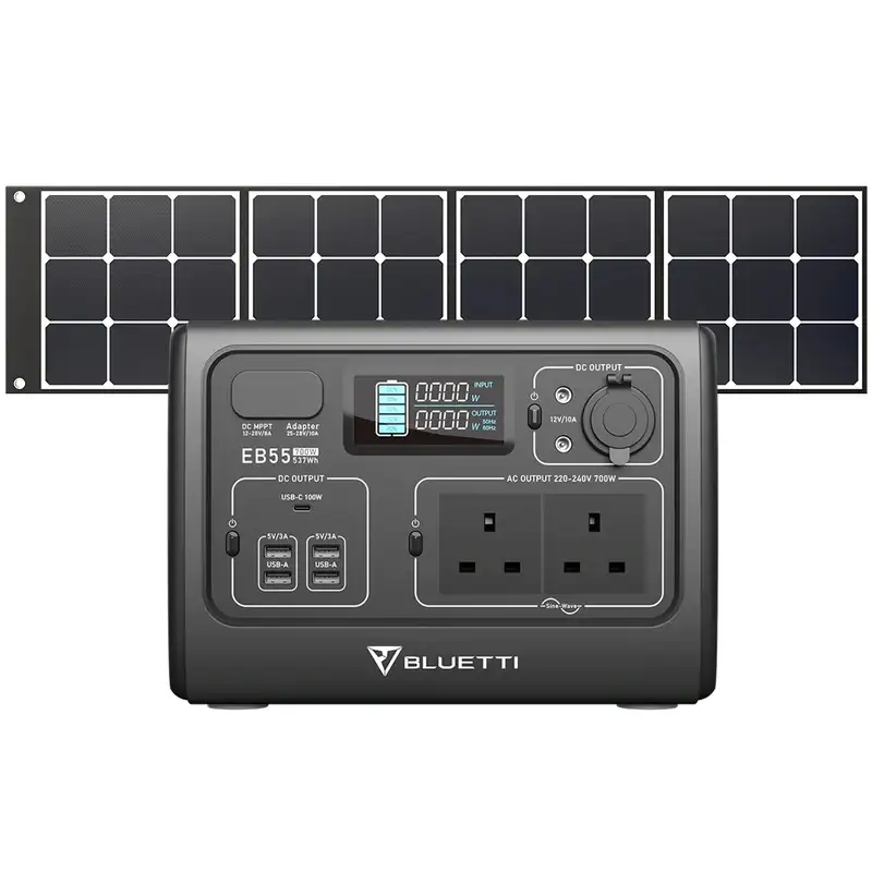 Bluetti EB55 Portable Power Station + PV120 Solar Panel
