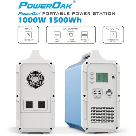 Power Oak Bluetti EB150 1500Wh Portable Power Station UK Sockets