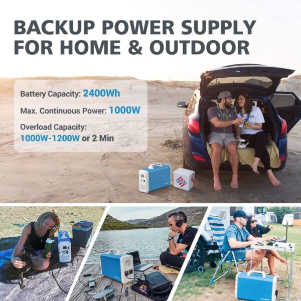 Power Oak Bluetti EB240 2400Wh Portable Power Station Backup Power Supply