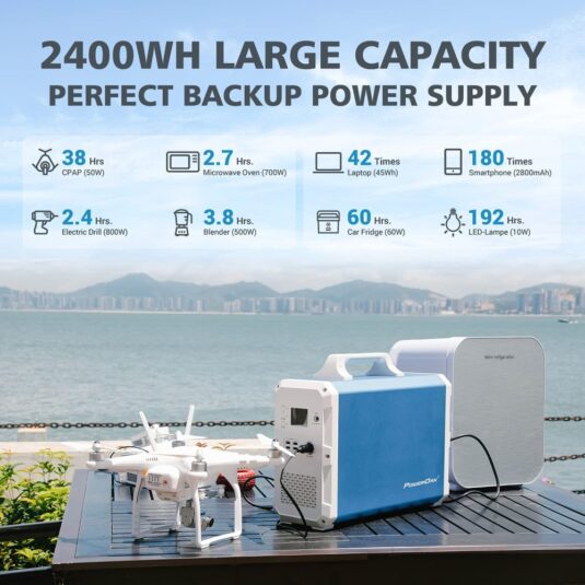 Power Oak Bluetti EB240 2400Wh Portable Power Station Battery Cpacity