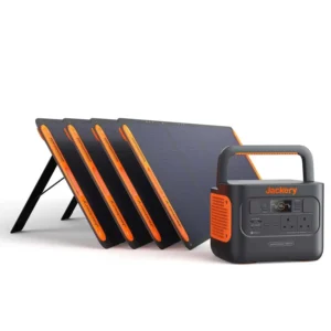 Jackery Explorer 1000 Pro Portable Power Station + 4 SolarSaga 200W Solar Panels.