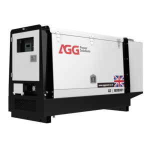 AGG AS13D5 1P 12kVA Single Phase Diesel Generator White Canopy with Black Detailing