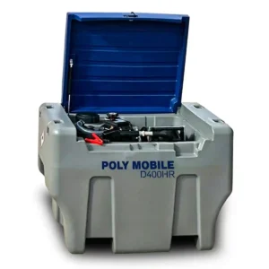 DyMac PolyMobile 400L ADR Diesel Fuel Tank With Hose Reel Angle.