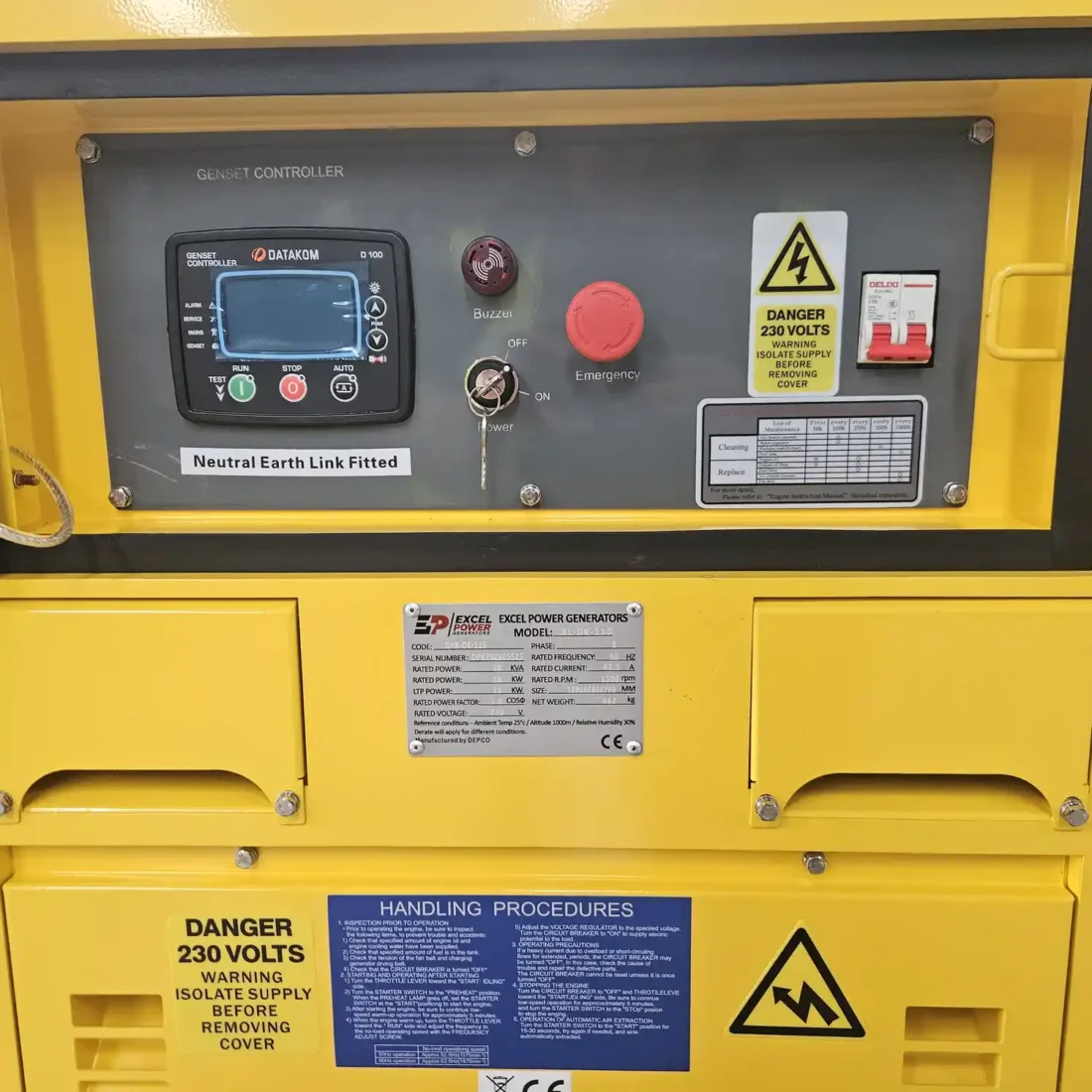 Excel Power XL-DK-11S 10kVA Single Phase Diesel Generator