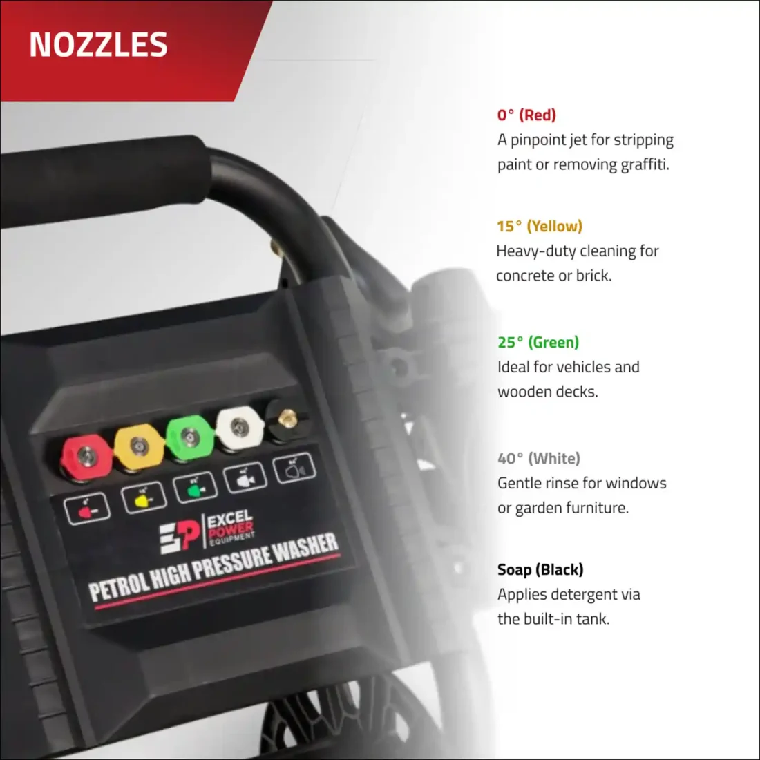 Excel Power XL180K Petrol Pressure Washer 200Bar 9.2L/M