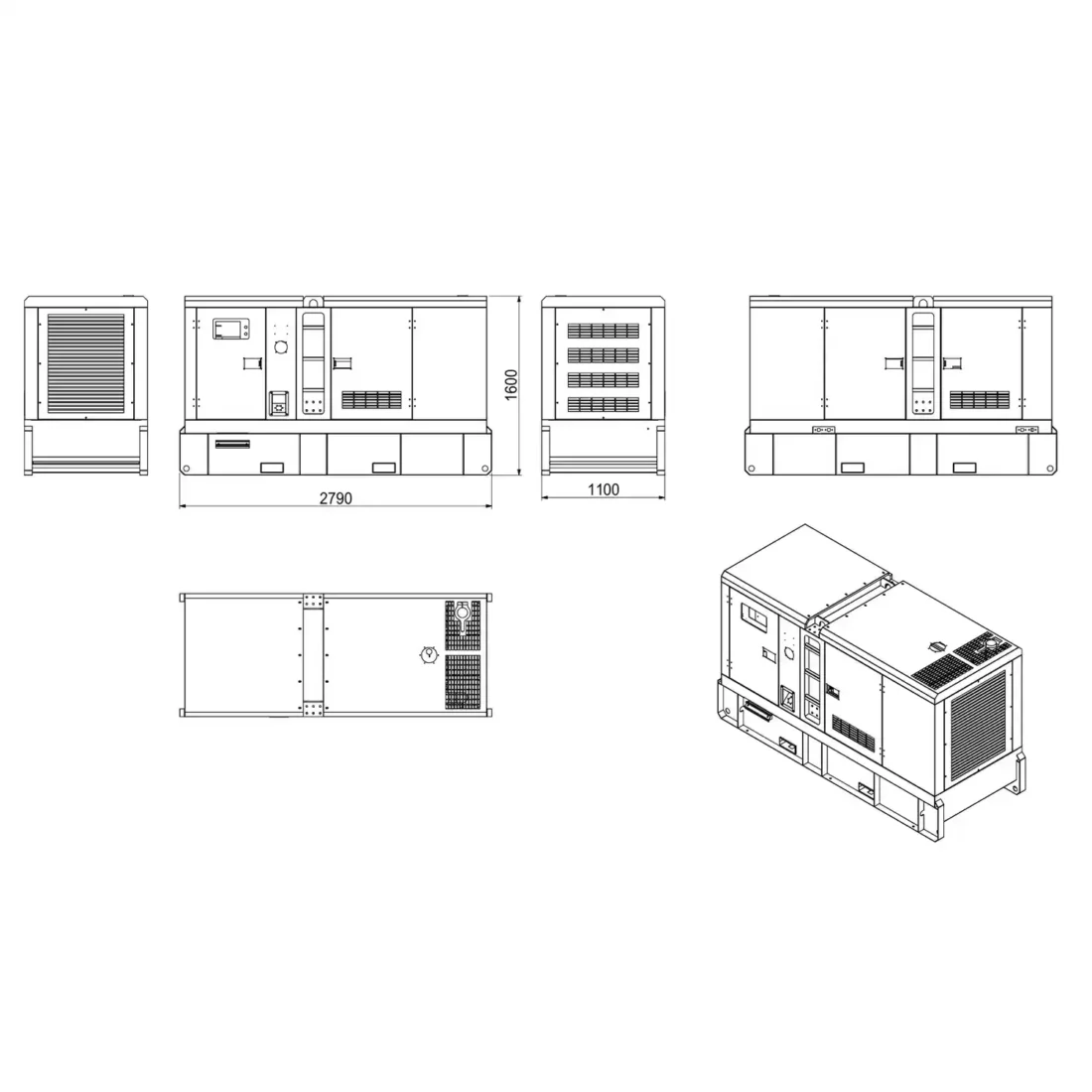 Excel Power XL-DC-110 100kVA Diesel Generator Cummins