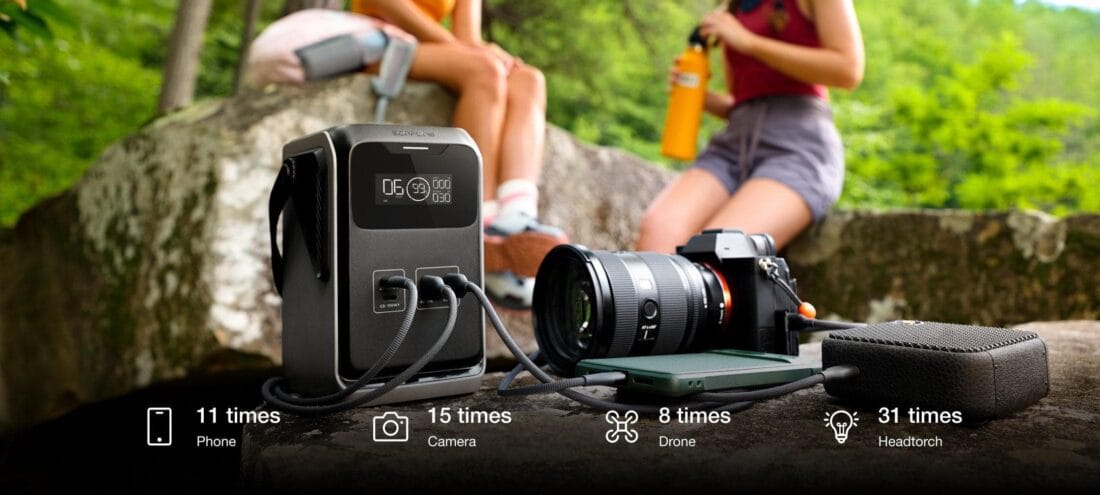EcoFlow TRAIL 200 Power Usage Hiking Photography
