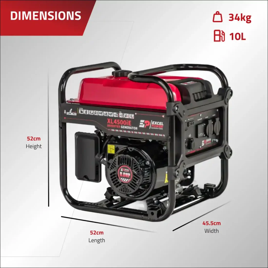 Excel Power XL4500iE 4.5kW Inverter Generator