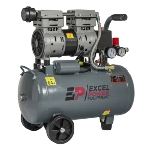Excel Power XL750 24 24L oil free air compressor front angle view